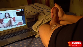 Preview 3 of Hot Boy Fuck Girl - A beautiful girl undresses and masturbates with me in a video chat - I finish in half a minute