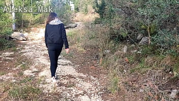 Preview 1 of Lesbian Anal Fisting Punishment - WOW ! Petite Walk in the Woods Ends with Friend Cumshot