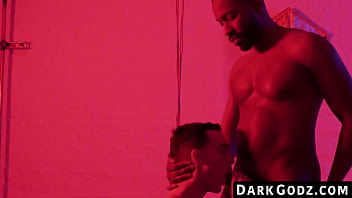 Preview 3 of Aldor Rka - DarkGodz.com - Ebony male&#039_s domination of a petite gay in a raw,  interracial pounding