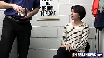 Preview 3 of Nyxvdo - Teen Thief Angeline Red Apprehended &amp_ Fucked By Store Security Guard