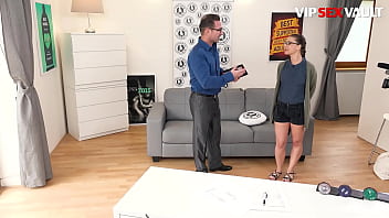 Preview 2 of Dad Loves Mom - EXPOSED CASTING - (Therese Bizzare &amp_ David Perry) Sexy Czech Babe Partcipate At Her First Casting And She Loves It