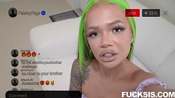 Preview 2 of Midiendo Su Pene - Paisley Paige #doitforyourbrother challenge