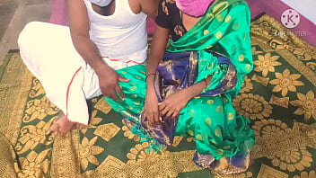 Preview 1 of Beauty Uzbekistan - Sex in green colour saree panty