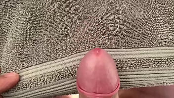Preview 3 of Drunk Mom Fingring Bath Son Xxx - Playing with foreskin and a bit of precum