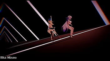 Preview 3 of Wtf Pass Creampie - MMD R18 Adorable girls dancing to LUVORATORRRRRY
