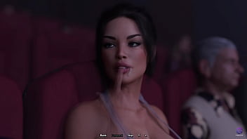 Preview 4 of Hindi Video Sister Ko Choda - Horny Stepsister Giving Me Blowjob While Watching a Movie - 3D Hentai Animated Porn - Life in Santa County