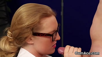 Preview 1 of Elizabeth Martinez - Randy idol gets jizz load on her face eating all the love juice