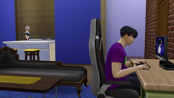 Preview 1 of Animal Bizare Xxx - Asian step Mom Helping Sick Fat Son To Have Sex For The First Time In His Life In This Way To Make Him Happier