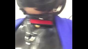 Preview 3 of Super Sexxxx - Latex crossdress go to store with ball gag