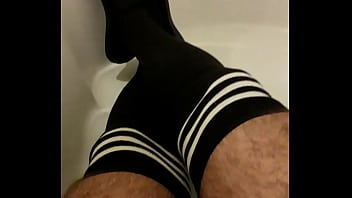 Preview 2 of Ktrina Cap Xxx Video - Little me,  CD girl Saska jerking in thub in knee socks and straped flats shoes