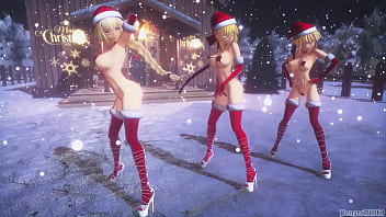 Preview 3 of Femdom Bdsm Feet - MMD  Saber Jeanne  Nero KARA  STEP