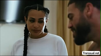 Preview 2 of Xx Sunyy Video - TS Eva loves sucking Daddys big boner