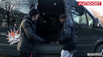 Preview 2 of Sunny Leone Facing Bf - LETSDOEIT - (Meggie Marika &amp_ Kookie Ryan) Czech MILF Gets BBC On The Berlin Van
