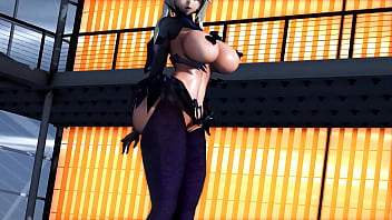 Preview 3 of Tori Black Splash On Glasses - FGO MMD Artoria Pendragon Alter Reverse Bunny  shake it