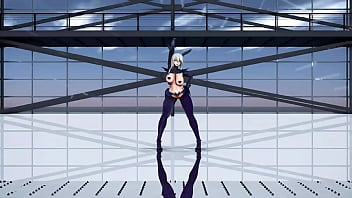 Preview 1 of Tori Black Splash On Glasses - FGO MMD Artoria Pendragon Alter Reverse Bunny  shake it
