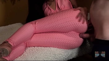 Preview 4 of Bhojpuri Mein Blue Film - Edging his Cock on my Hot New Tights!!!!