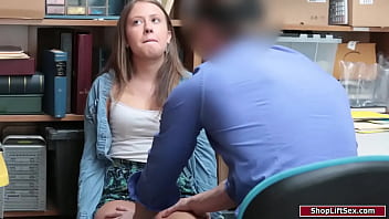 Preview 2 of Aebn Gay Porn - Brunette girl is fucked for shoplifting