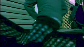 Preview 4 of Mr Jon - Time Lapse Stop Frame stretch against steps at Night with Lattice Shadow Ass and Legs Effect