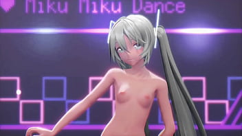 Preview 2 of Wwwcom Dubai Sex Wap - Hatsune Miku Cynical Night Plan Undress Dance Hentai Small Tits MMD 3D White Hair (CLIP)