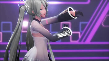 Preview 1 of Wwwcom Dubai Sex Wap - Hatsune Miku Cynical Night Plan Undress Dance Hentai Small Tits MMD 3D White Hair (CLIP)