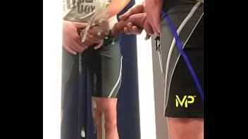 Preview 3 of Gabon Xxx - Dare: In a fitting room trying on bathers,  cumshot on mirror and licking cum.
