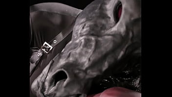 Preview 2 of Mssage Sex Xxx - Furry ponyplayer jerking off and kissing huge cock cumming on her face