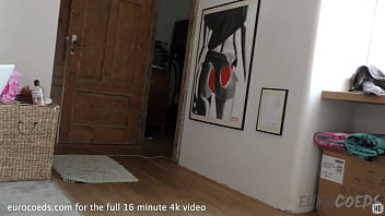 Preview 1 of Girl Kissing Man Chest - sabine showering stretching her pussy becky berry licks her pussy