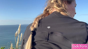 Preview 4 of Taxi Sexporn - Cute Blonde Girl Blowjob,  Fucking And Facial Outdoor Near Beach
