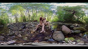 Preview 2 of Brother Tricks Sister - Yanks Ana Molly And Belle Lesbian Fun Outdoors