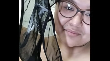 Preview 1 of Mom Nunghy - Dees eats Cum off her Panties!