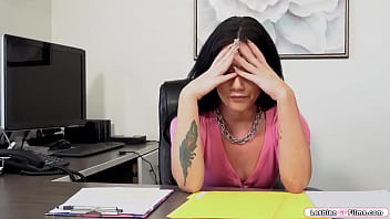 Preview 1 of A Little Deeper - Brunette applicant facesits busty lady