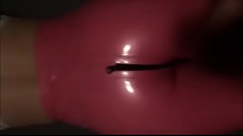 Preview 1 of Dog With Girl Hot Saxxi - Cum on latex ass