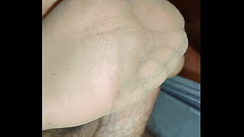Preview 4 of Buri Kalifa - pantyhose footjob after long break