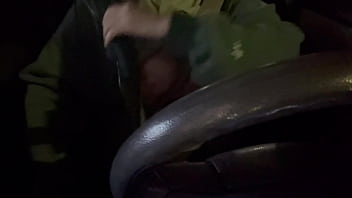 Preview 2 of Myanmar Sex Girl - Italian Big tits Milf Artemisia Love Hot solo Sexy Car ride showing her big hot tits and big hard nipples
