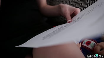 Preview 2 of Test Bbw Busy - Lesbian slut Lana Adams preparing a skinny teens Lyra Law pussy for a taboo fuck