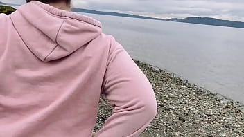 Preview 1 of Femboy Pics - Mom Showing Her Fat Ass On A Public Beach