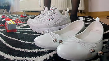 Preview 4 of Horny Lesbans - Kati toy car crush,  trample,  giantess,  crushing,  stomping ,  sneaker,  High Heels,  Ballerinas,  trampling