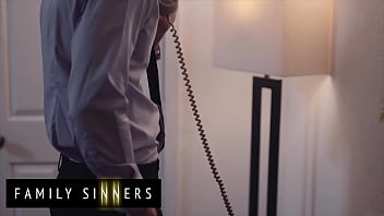 Preview 1 of Ladie Officer - Ryan Mclane Is Surprised When His Stepdaughter (Lily Larimar) Appears At His Hotel Room Wanting To Fuck - Family Sinners