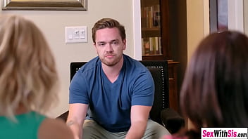 Preview 2 of Xxxhanb - Wet teens Lola Fae and amazing Rachel Rivers took guys dick and sucked it