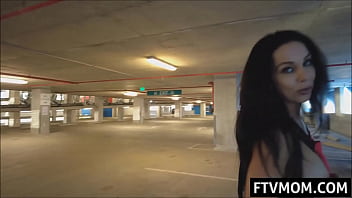 Preview 3 of Mama Colmek - Milf public garage nude