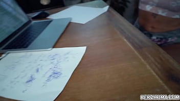 Preview 1 of Big Digh - Lucky stepson gets help with his study from hot stepmommy