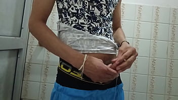 Preview 4 of Jilbab Pramuka Ngntot - twink masturbating his cock