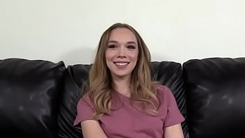 Preview 2 of New Vodes Mom Son - Sweet Small Titty College Girl Hannah Leaks Cum Out Of Her Pink Twat!