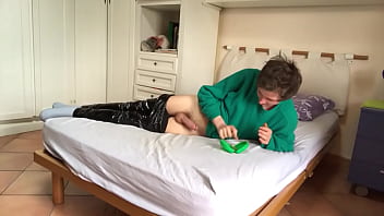 Preview 3 of New Sleeping Xxx Hd Porn - Fun with latex pants and smoking