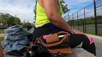 Preview 4 of Gay Clasico - Wife no bra side boobs with pierced nipples in public flashing