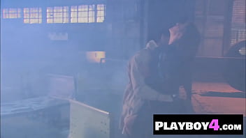 Preview 2 of Mother Sleeping Son Sexy - Naughty brunette MILF enjoyed sex with perverted boyfriend on the train station