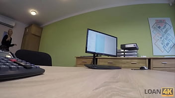Preview 1 of Smallest Vigina In The World - LOAN4K. Naughty blue-eyes lassie sucks and fucks because needs cash