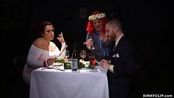 Preview 2 of Brutal Sex To Death - Two fat mistresses anal fucking man