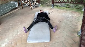 Preview 1 of Bigh Ass 3gp - Fetish with leather pants and cigar