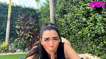 Preview 1 of Johnny Sin Fake Doctor - Gorgeous busty skinny latina cute little slut sucking and fucking outdoors